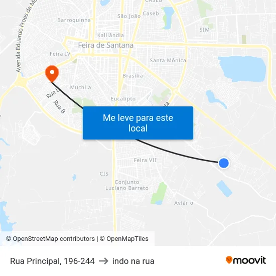 Rua Principal, 196-244 to indo na rua map