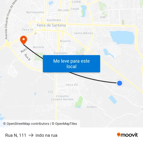 Rua N, 111 to indo na rua map