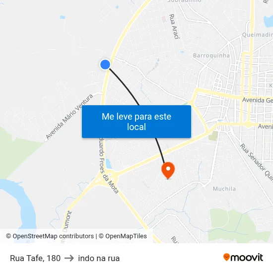 Rua Tafe, 180 to indo na rua map