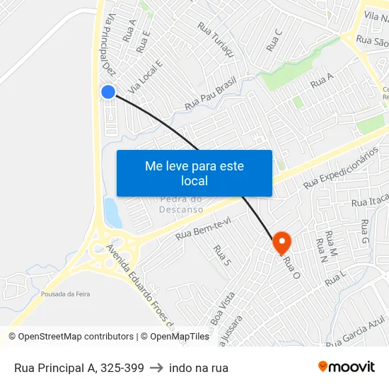 Rua Principal A, 325-399 to indo na rua map