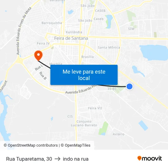 Rua Tuparetama, 30 to indo na rua map