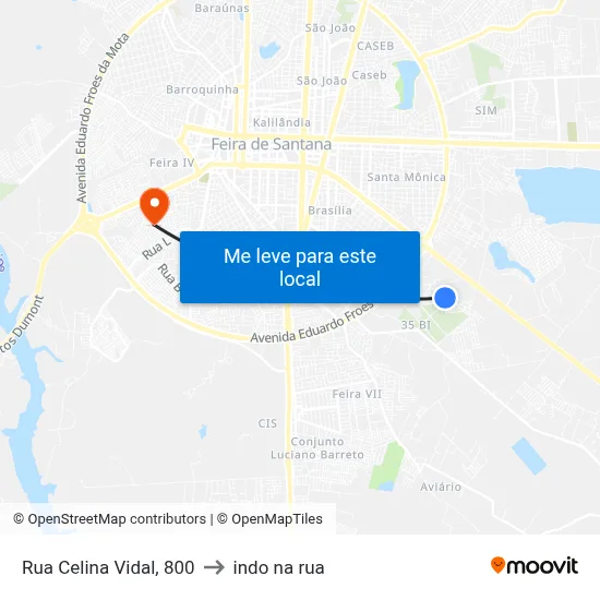 Rua Celina Vidal, 800 to indo na rua map
