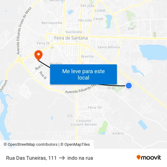 Rua Das Tuneiras, 111 to indo na rua map