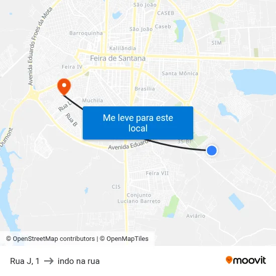 Rua J, 1 to indo na rua map
