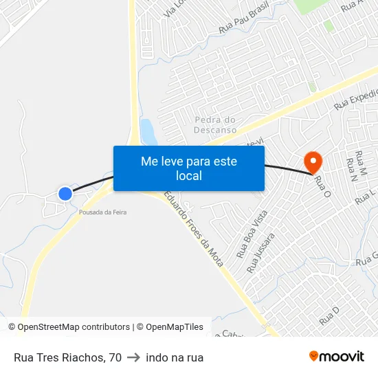 Rua Tres Riachos, 70 to indo na rua map
