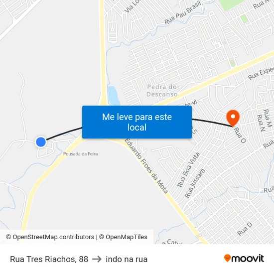 Rua Tres Riachos, 88 to indo na rua map