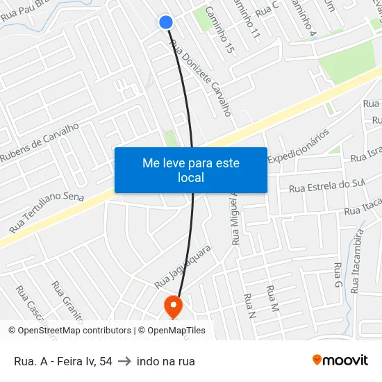 Rua. A - Feira Iv, 54 to indo na rua map