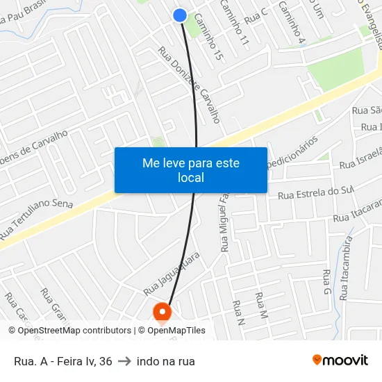 Rua. A - Feira Iv, 36 to indo na rua map