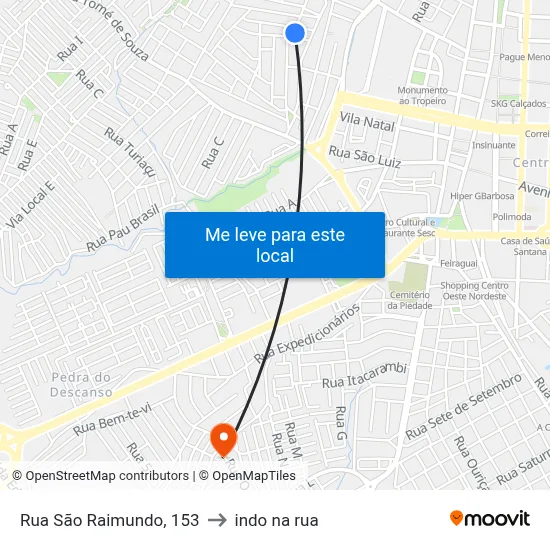 Rua São Raimundo, 153 to indo na rua map