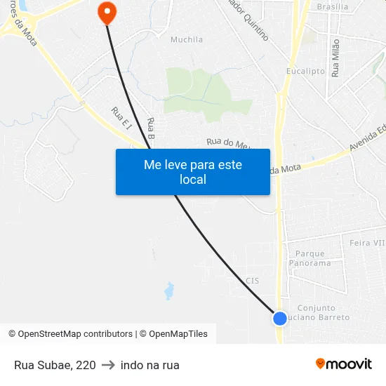 Rua Subae, 220 to indo na rua map