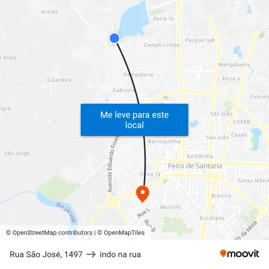 Rua São José, 1497 to indo na rua map