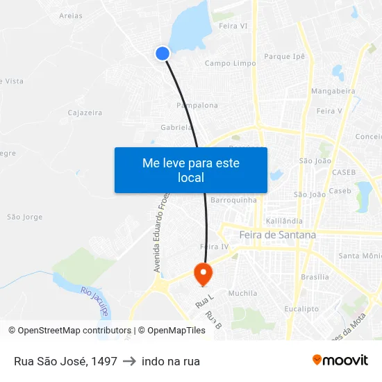 Rua São José, 1497 to indo na rua map