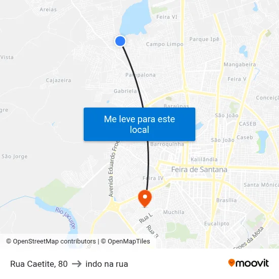 Rua Caetite, 80 to indo na rua map