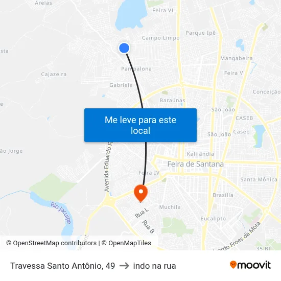 Travessa Santo Antônio, 49 to indo na rua map