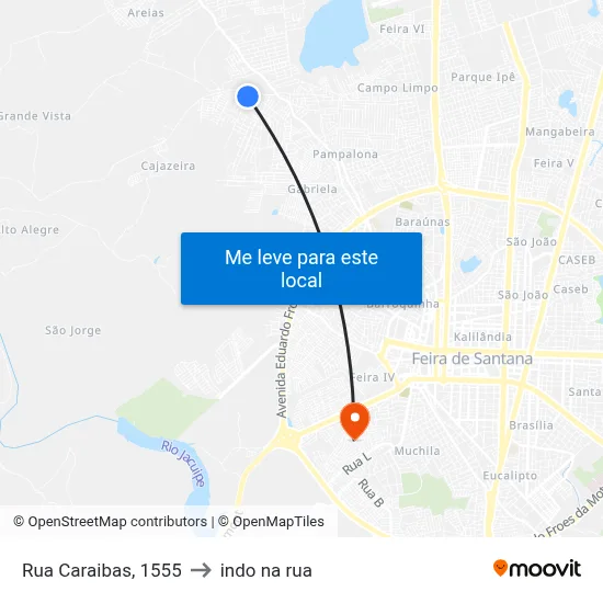 Rua Caraibas, 1555 to indo na rua map