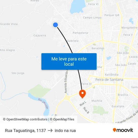 Rua Taguatinga, 1137 to indo na rua map