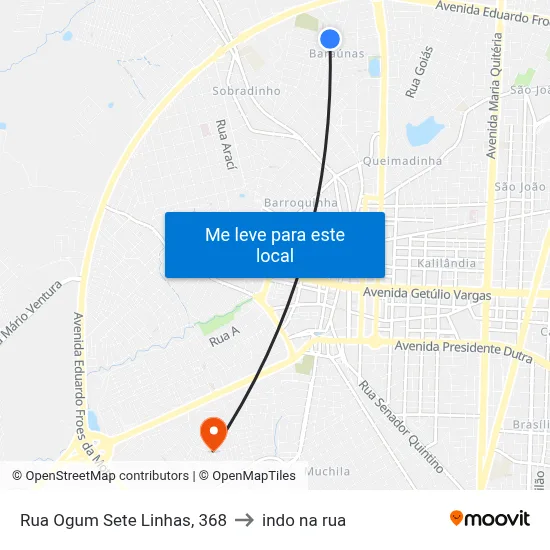 Rua Ogum Sete Linhas, 368 to indo na rua map
