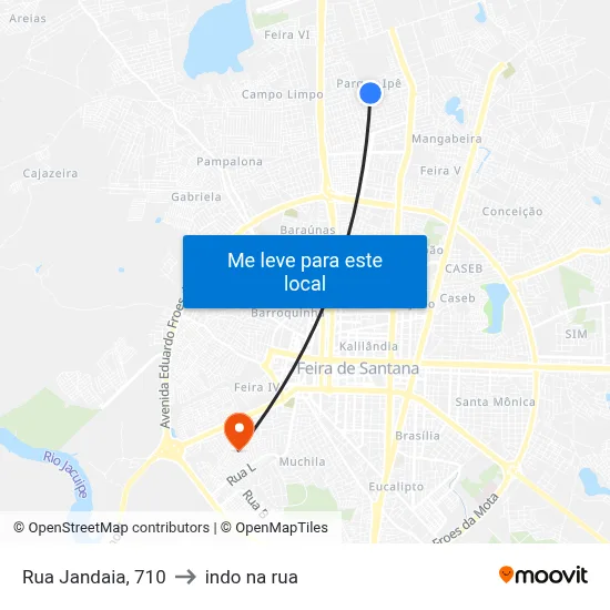 Rua Jandaia, 710 to indo na rua map