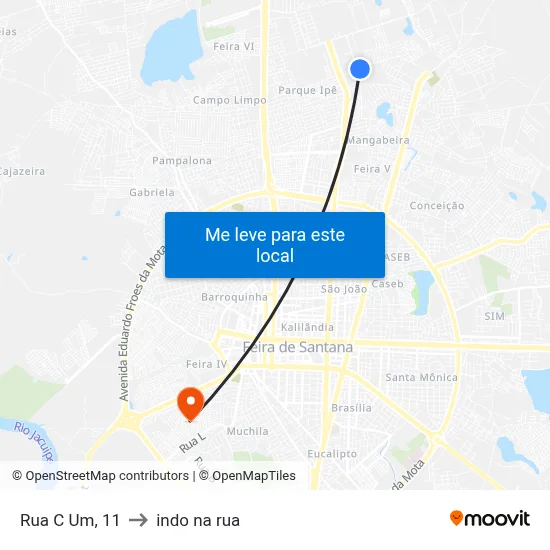 Rua C Um, 11 to indo na rua map