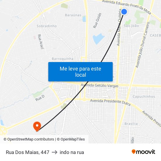 Rua Dos Maias, 447 to indo na rua map