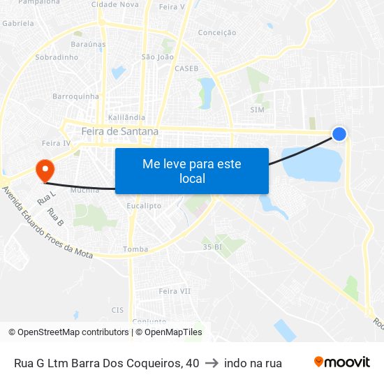 Rua G Ltm Barra Dos Coqueiros, 40 to indo na rua map