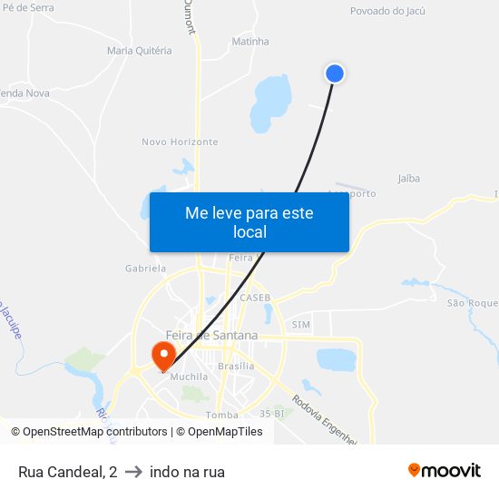 Rua Candeal, 2 to indo na rua map