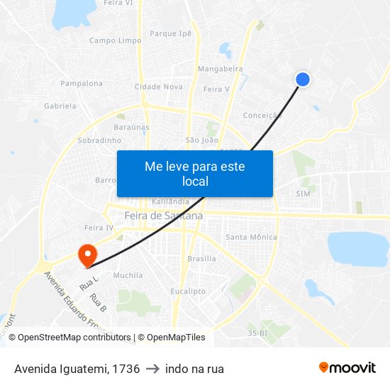 Avenida Iguatemi, 1736 to indo na rua map
