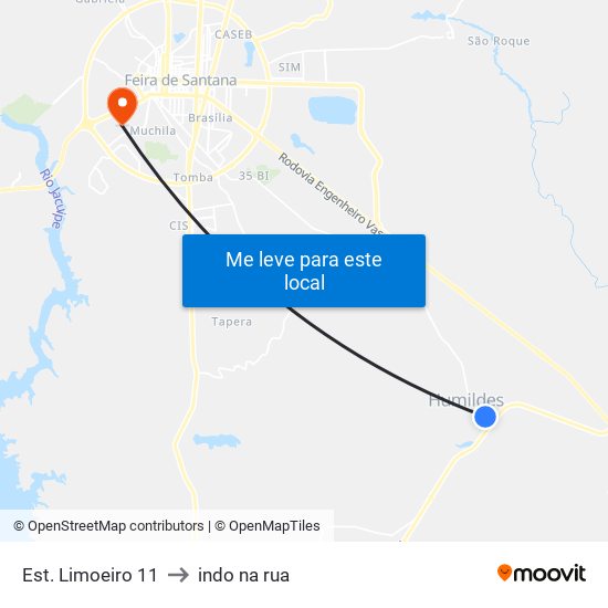 Est. Limoeiro 11 to indo na rua map