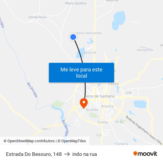 Estrada Do Besouro, 148 to indo na rua map