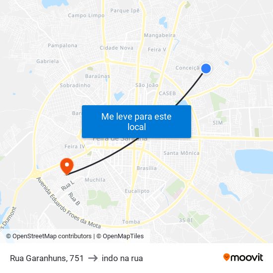 Rua Garanhuns, 751 to indo na rua map
