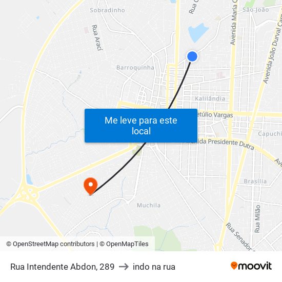 Rua Intendente Abdon, 289 to indo na rua map