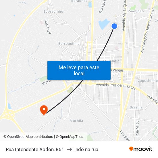 Rua Intendente Abdon, 861 to indo na rua map