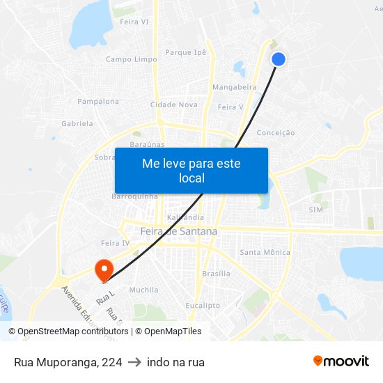 Rua Muporanga, 224 to indo na rua map