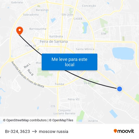 Br-324, 3623 to moscow russia map