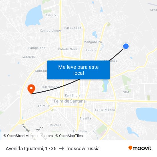 Avenida Iguatemi, 1736 to moscow russia map