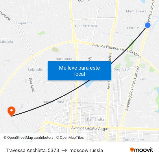 Travessa Anchieta, 5373 to moscow russia map