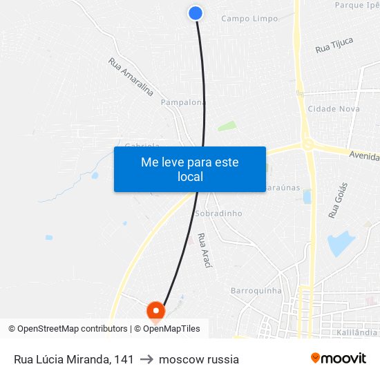 Rua Lúcia Miranda, 141 to moscow russia map
