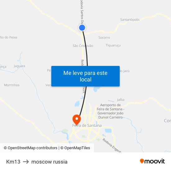 Km13 to moscow russia map