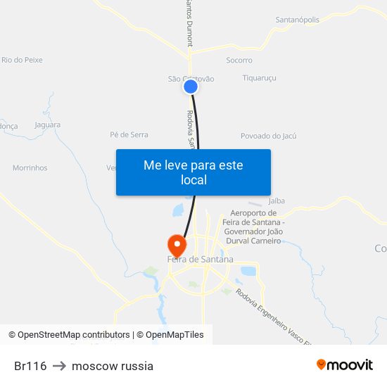 Br116 to moscow russia map