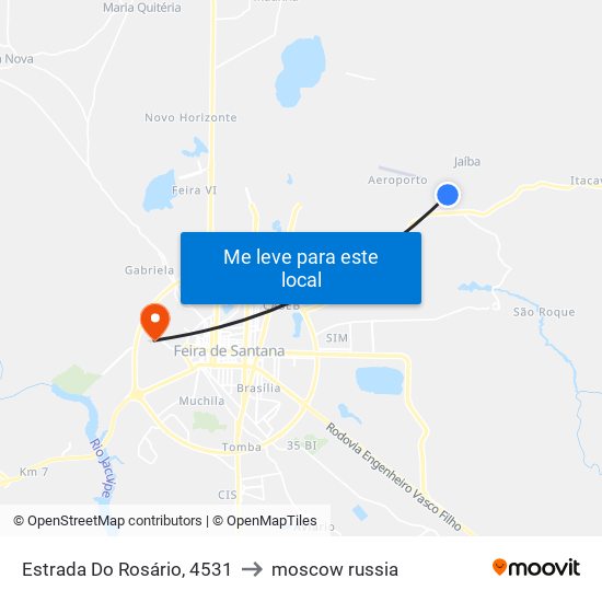 Estrada Do Rosário, 4531 to moscow russia map