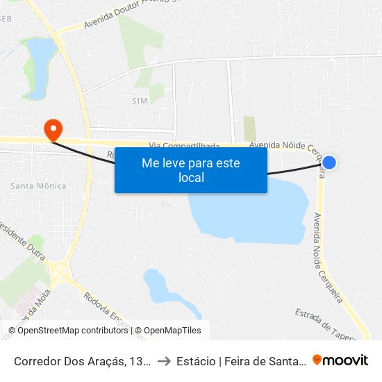 Corredor Dos Araçás, 1395 to Estácio | Feira de Santana map