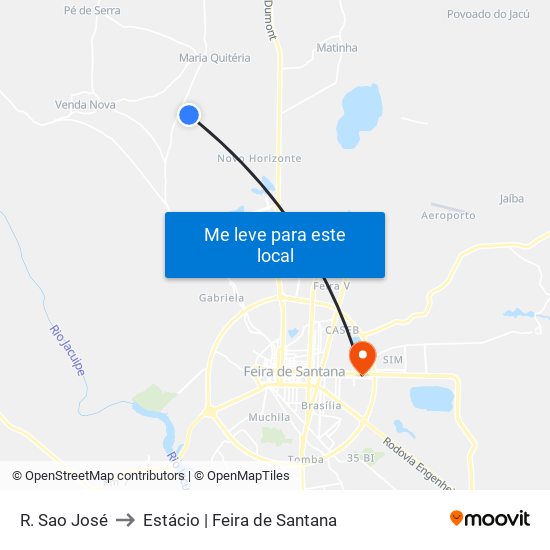 R. Sao José to Estácio | Feira de Santana map