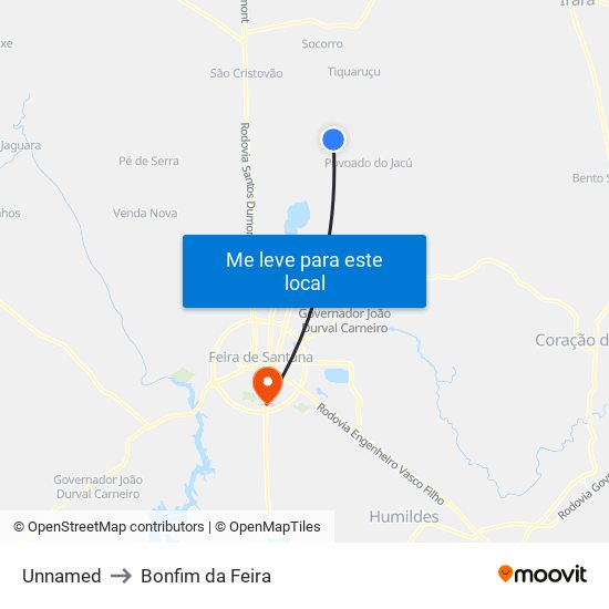Unnamed to Bonfim da Feira map