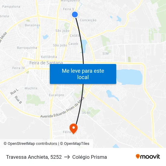 Travessa Anchieta, 5252 to Colégio Prisma map
