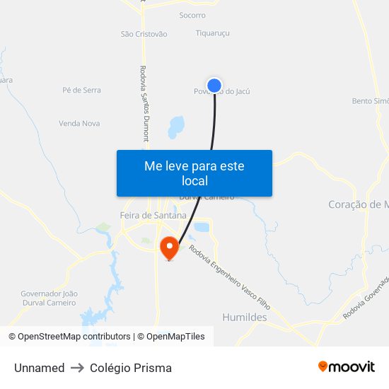 Unnamed to Colégio Prisma map