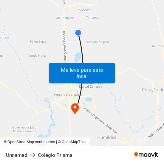 Unnamed to Colégio Prisma map