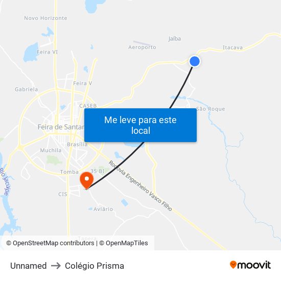 Unnamed to Colégio Prisma map
