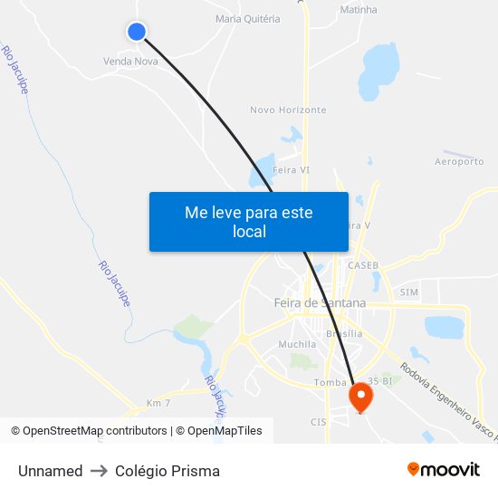 Unnamed to Colégio Prisma map