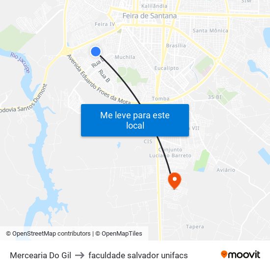 Mercearia Do Gil to faculdade salvador unifacs map