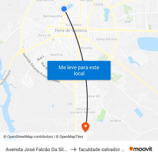 Avenida José Falcão Da Silva, 1193 to faculdade salvador unifacs map